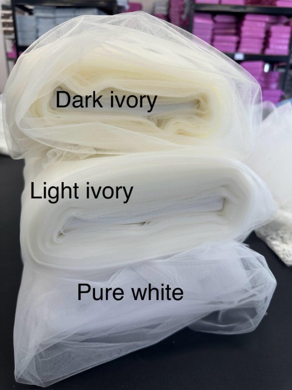 Two-tier Cathedral lace Wedding Veil | Light Ivory | 30"/108" - Picture 3 of 4